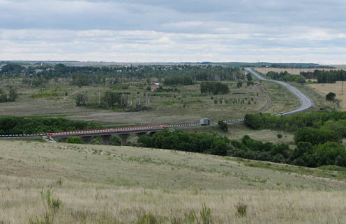 Трасса М-36, дорога М36 возле Троицка