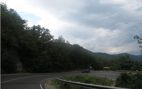 Трасса М27, горный серпантин