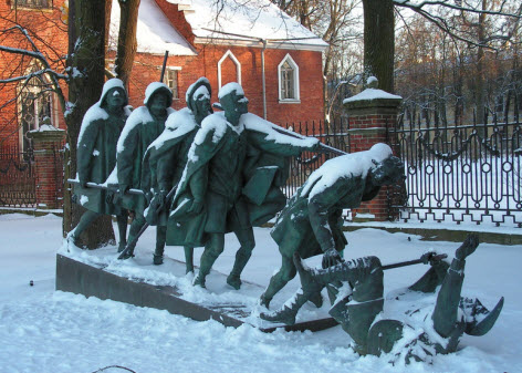 Скульптура Слепцы, достопримечательности трассы М10