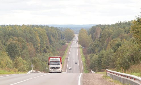 Трасса М20, дорога М20 Псков, Киевское шоссе, возле опочки