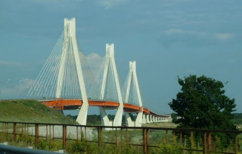 Вантовый мост в Муроме, трасса Р125 Вантовый мост в Муроме, трасса Р125