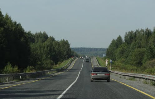 Трасса Р242, после Нытвы