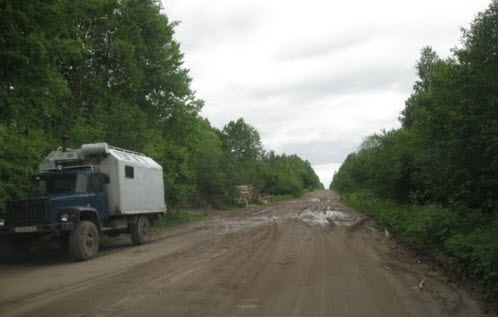Трасса Р37, грейдер