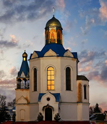 Церковь иконы Неопалимая Купина, Дядьково, трасса Р68