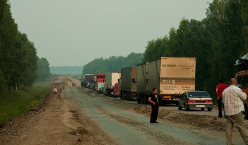 Трасса Р402, в районе Абатского