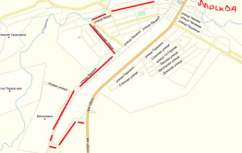 Проезд пробки на трассе М4, Тарасовский