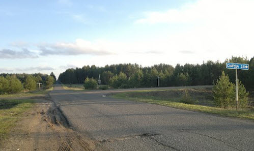 дорога Р-168, поворот на сырда