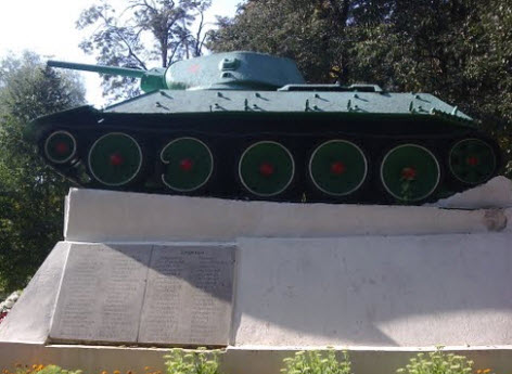танк т34, медынь, трасса р93