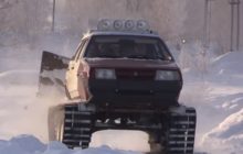 ваз 21099 на гусеницах