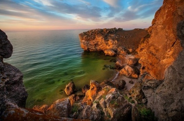 закат на море в крыму