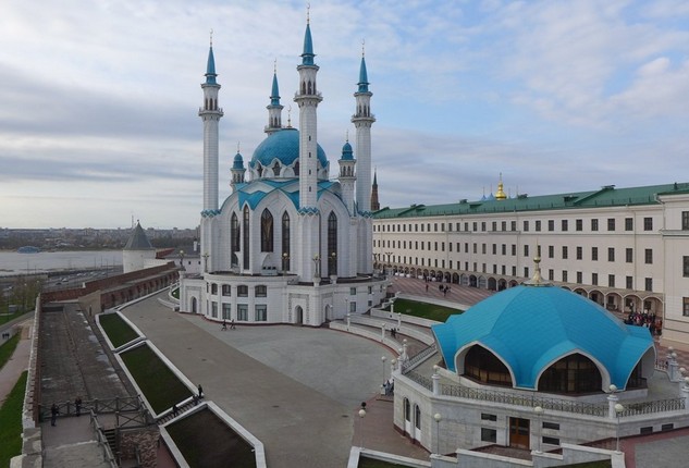 со стен кремля