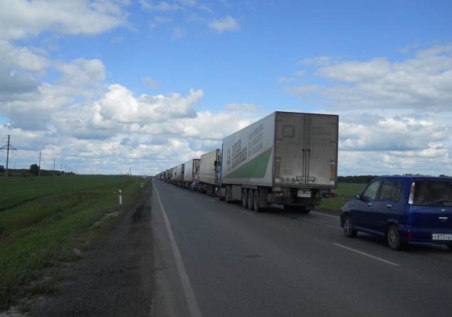 пробка по дороге на алтай